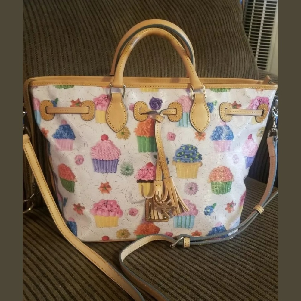 HTF Dooney Large Cupcake Satchel Purse Tote